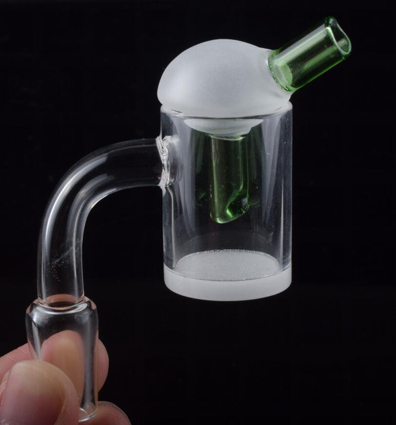 

10mm 14mm 18mm male female 45 90 Degrees Quartz Opaque Banger Gavel Nail 4mm Thick White Bottom Colored glass UFO carb cap