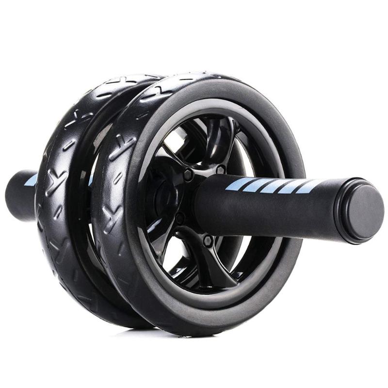 

Abdominal Ab Wheel Roller with Mat No Noise Muscle Double-wheeled Abdominal Roller Workouts Fitness Exercise Equipment, Black
