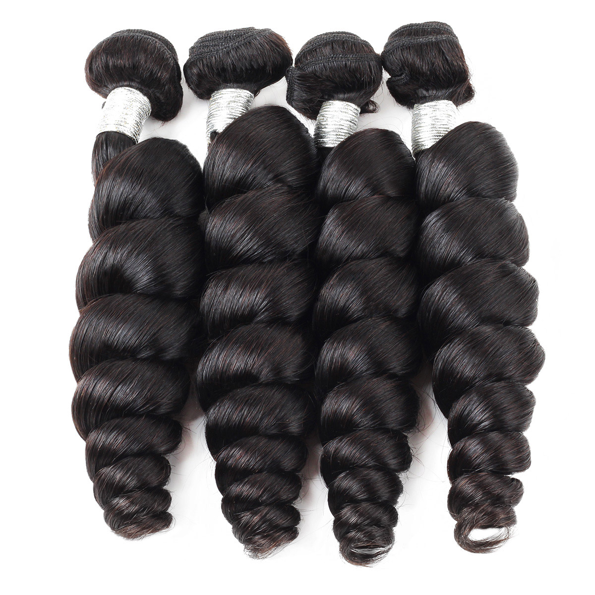 

Ishow 12A Loose Wave Raw Human Hair Extensions 3/4 Bundles for Women All Ages Black 8-28inch Natural Color Brazilian Peruvian Malaysian Indian
