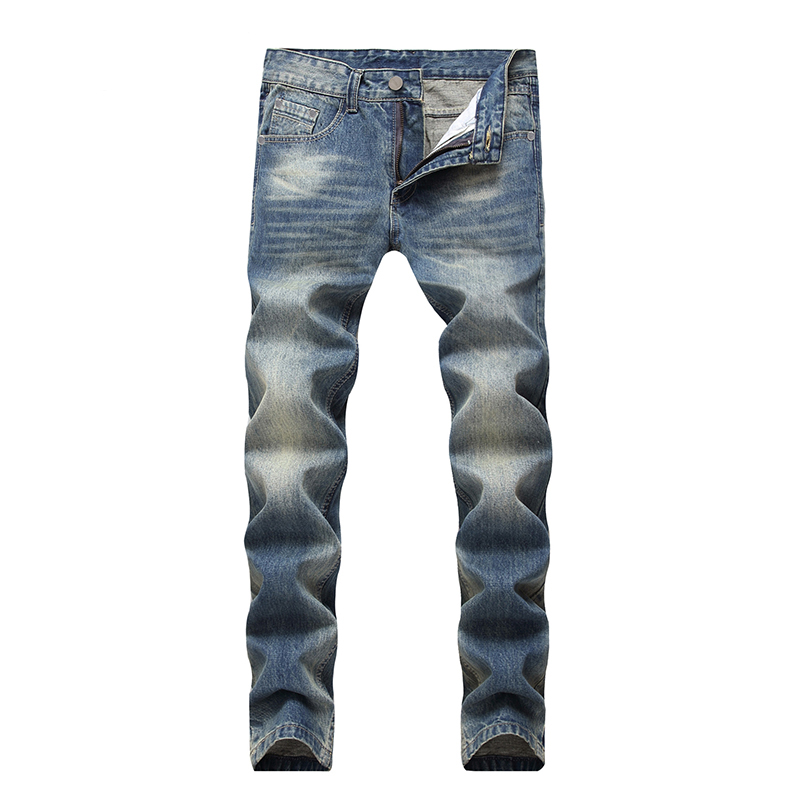 

Fashionable Denim Jeans Trousers Men Casual Straight Style Zipper Jeans Casual Harem Pants Jogging Pants Slim For Man, Blue