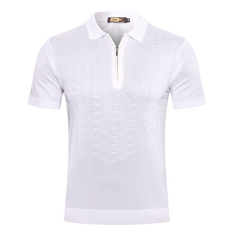 

2020 Men's Spring and Summer New Cotton Comfort Casual Trend Print Black and White Short Sleeve T-Shirt Top, White;black