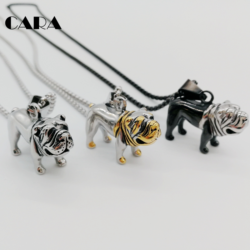 

New 2 tone 316L stainless steel animal pet pendant & necklace adorable Sharpei dog necklace jewelry for men women CARA0218, Silver
