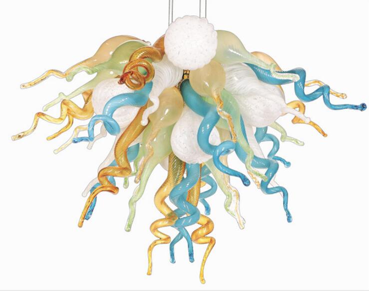 

Popular Hand Blown Glass Chandelier Light Home Villa Art Decorative Pendant Light Murano Glass LED Chandelier Lamps Small Size Cheap Price
