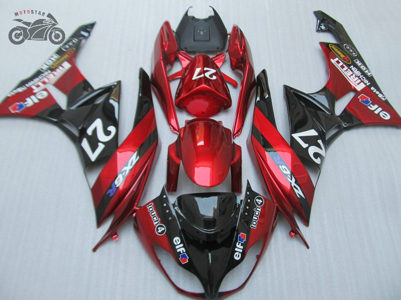 

ABS plastic Motorcycle fairing kits for Kawasaki Ninja ZX-6R 2009 2010 2011 2012 red black road race Chinese fairings set ZX-6R ZX636 09-12, Same as the picture