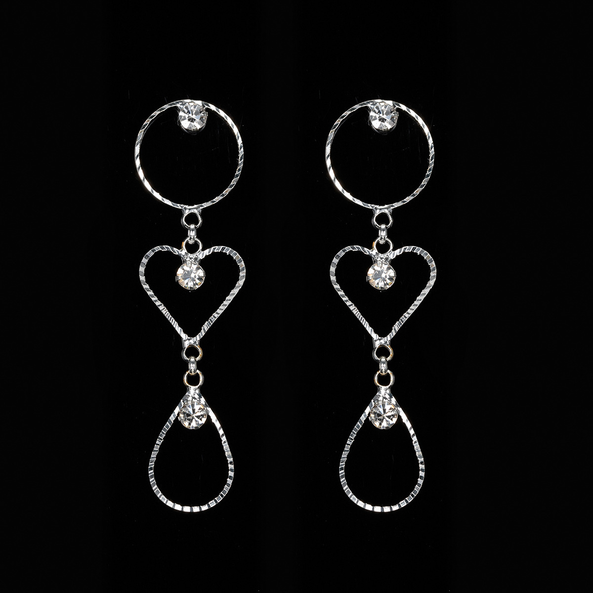 

Atmosphere Exaggeration Zirconium Shi Shanliang Ear Nail Eardrop Woman Diamond Circle Long Fund Crystal Earrings