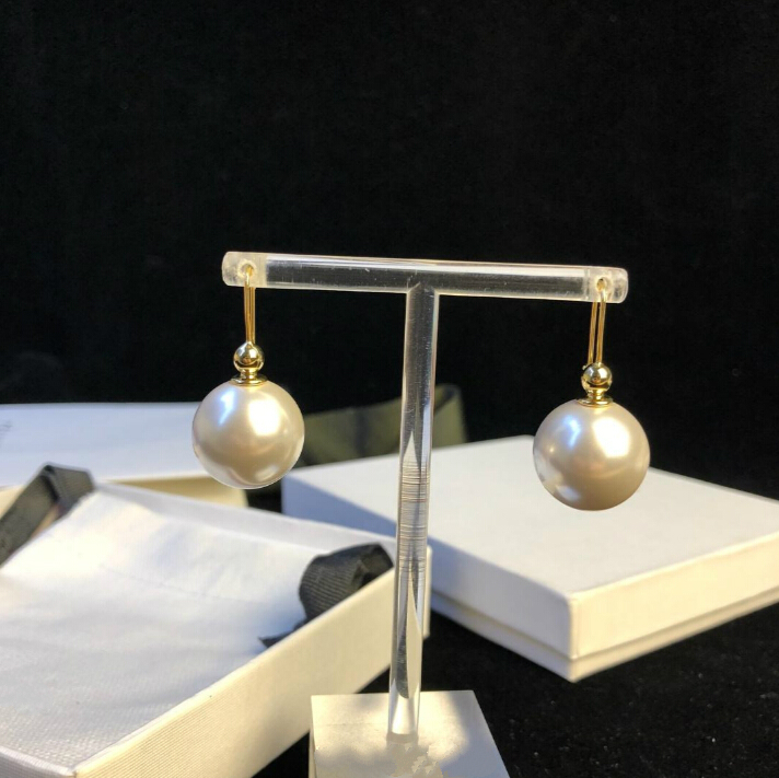 

Wedding Engagement Earrings Jewelry Simple single pearl charm Pendant earrings women banquet jewelry Valentine gift