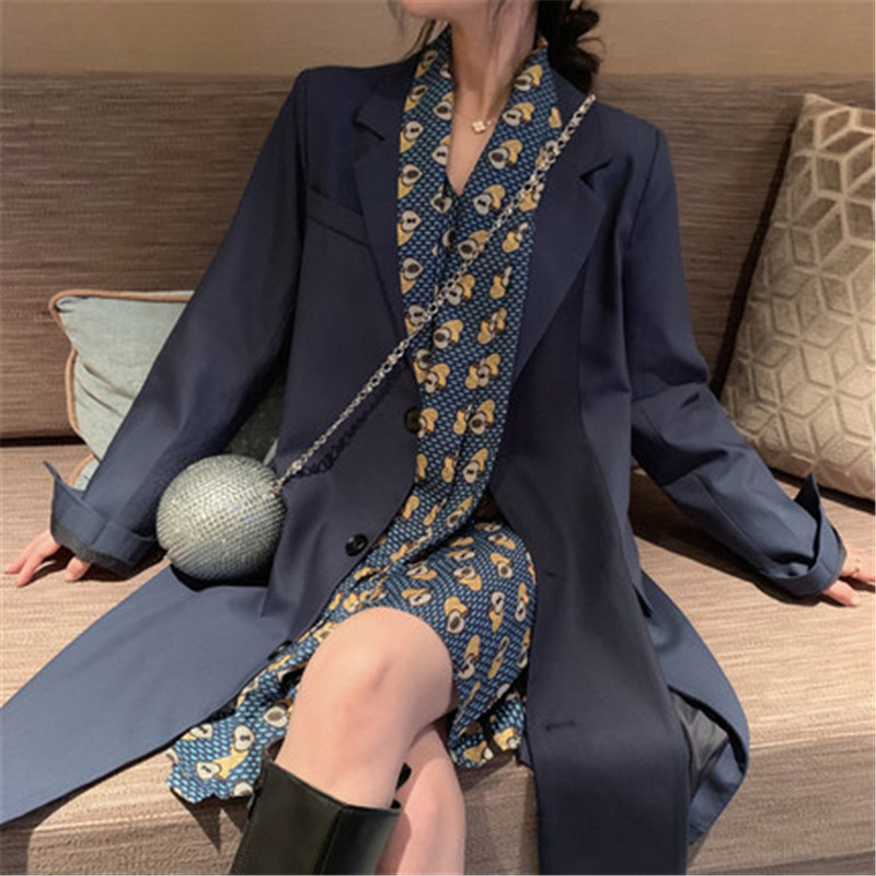 

2020 new Spring Autumn feminine French temperament clothes Blazers Suit Dress Women Two-piece Suit B199, Photo color