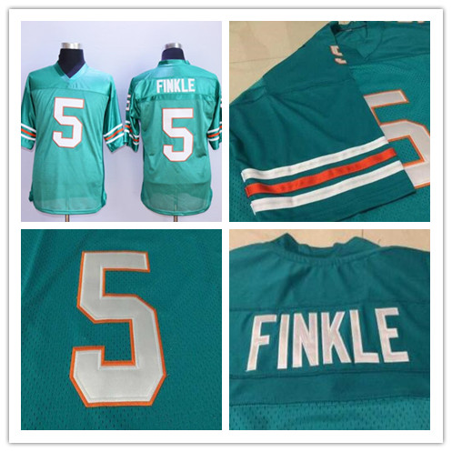 

Men' 5 Ray Finkle The Ace Ventura Jim Carrey Teal Green Movie Football Jerseys Shirt Stitched Size -4XL Mix Order