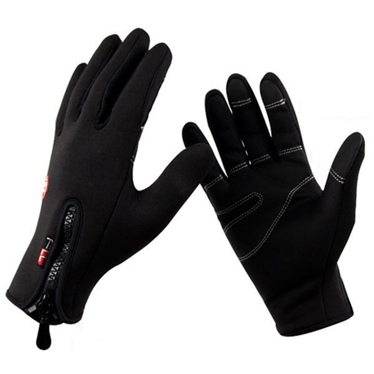 

Thermal Windproof Cycling Gloves Touch Screen Bike Guantes Men Women Winter Warm Gloves Bicycle Riding Skiing Hiking Gloves, Black