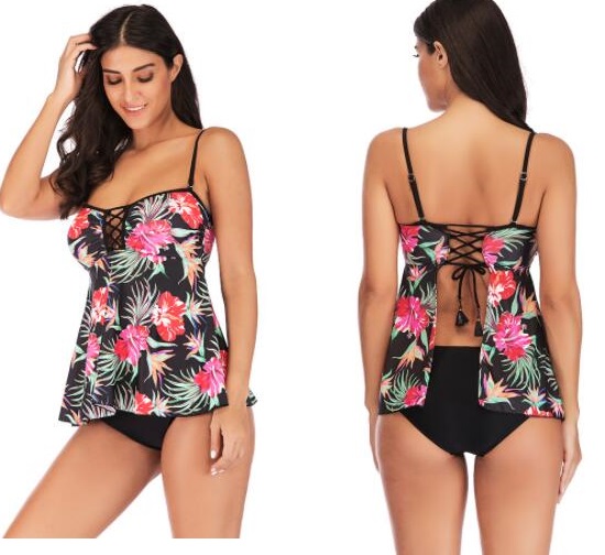 

girl womens big fat plus large sports vest large skirt slim split triangle conservative swimsuit flexible stylish bikinis sets