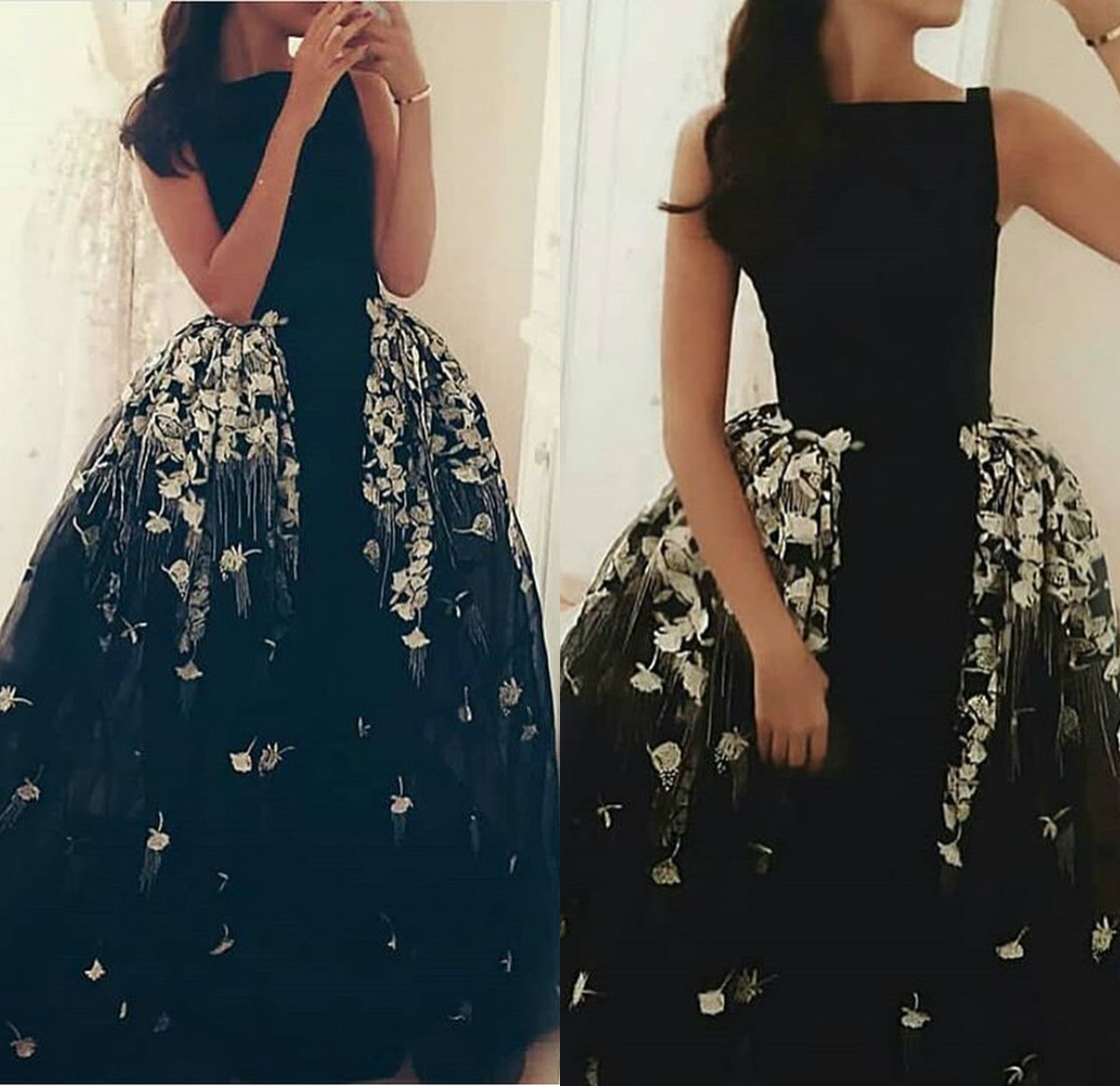 

Black Evening Dresses With Detachable Train Lace Appliques Mermaid Prom Dress Sweep Train Plus Size Special Formal Party Gowns, Dark navy