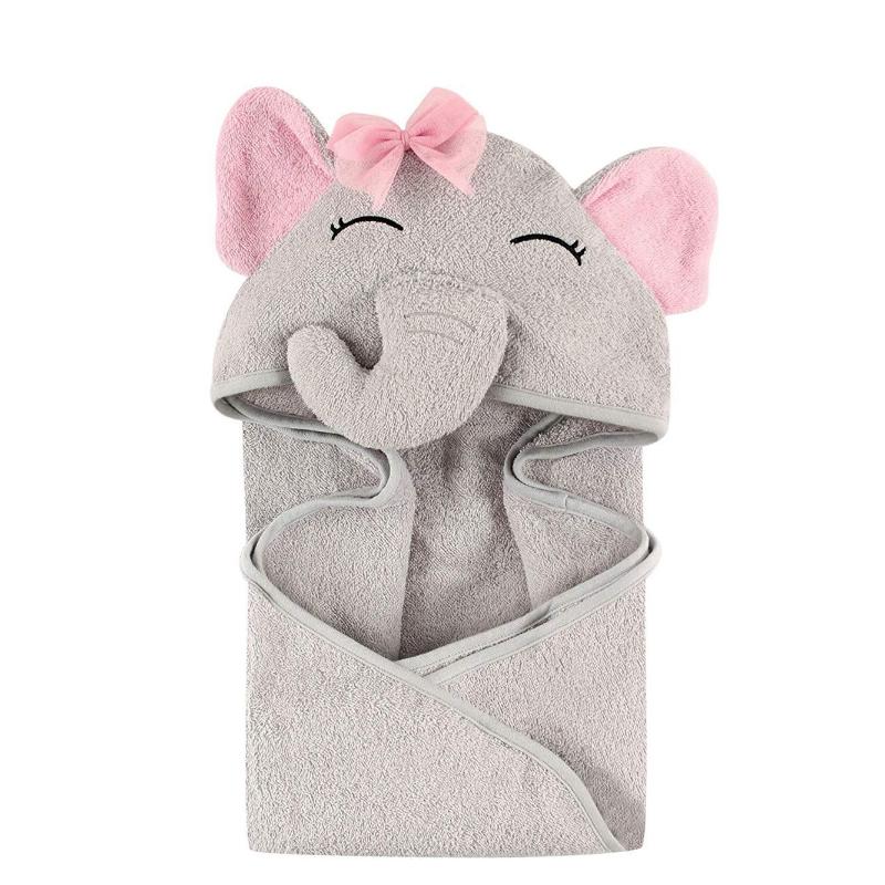 

Hot Selling Infants Bamboo Fabric Elephant BABY'S BLANKET Hooded Embroidered Bath Towel Cloak Newborns Blankets Wrapping Blanket, As pic