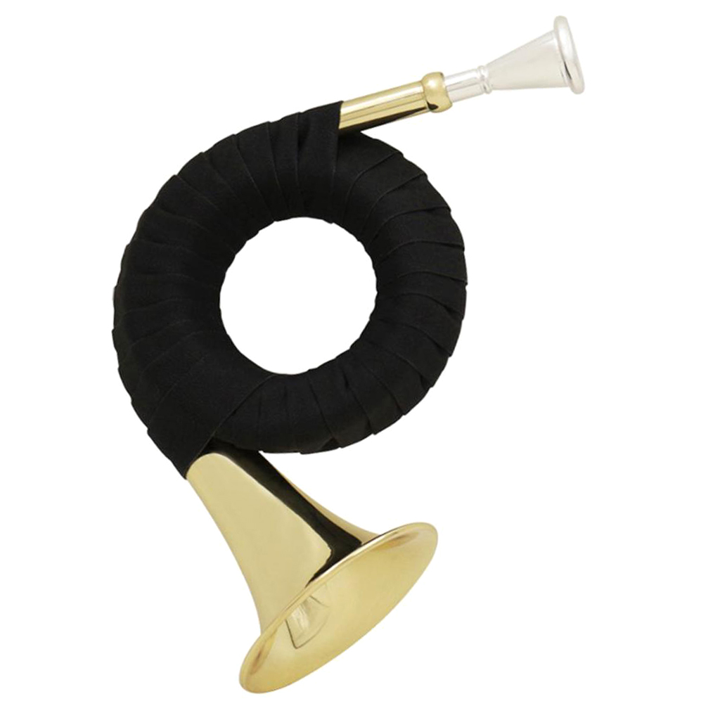 

Portable 1 Set Mini Brass Bb Hunting Horn Bugle with Velvet Pouch Tripod Stand Cleaning Cloth