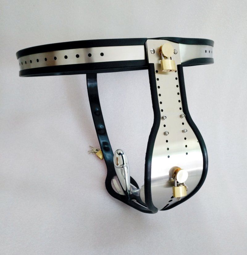 

Stainless Steel Sexy Male Chastity Belt Sissy New Designed Device Lock #R45