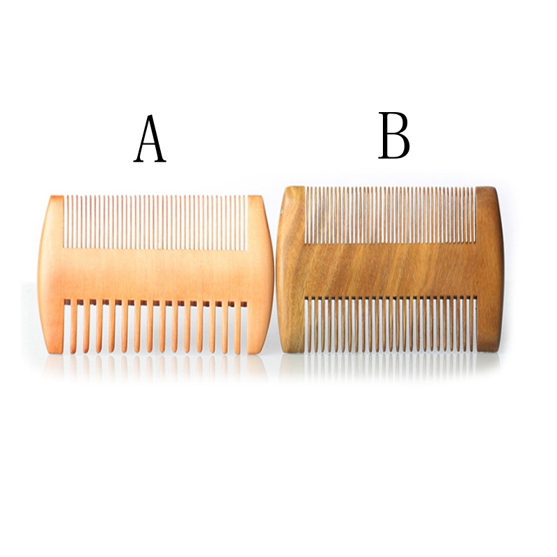 

Customized Engraved Your Logo Wooden Comb Anti-static Hair Beard Comb Pocket Wood Combs Dense tooth perforated strainer