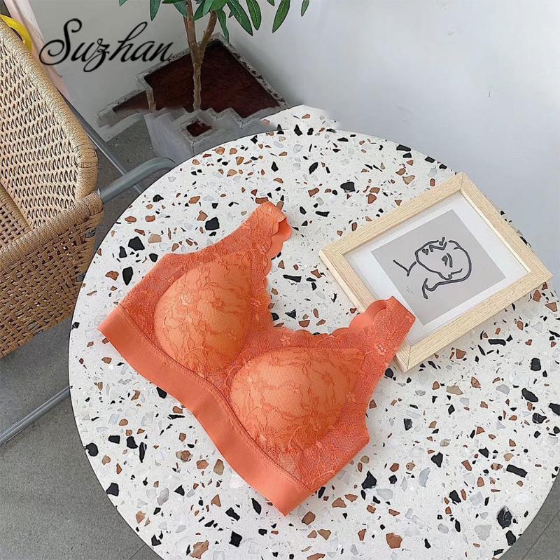 

Suzhan New Push Up Bra Women Sexy Lace Bralette 3/4 Cup Plus Size Bras Sports Bra Girls Brasier Mujer, Black