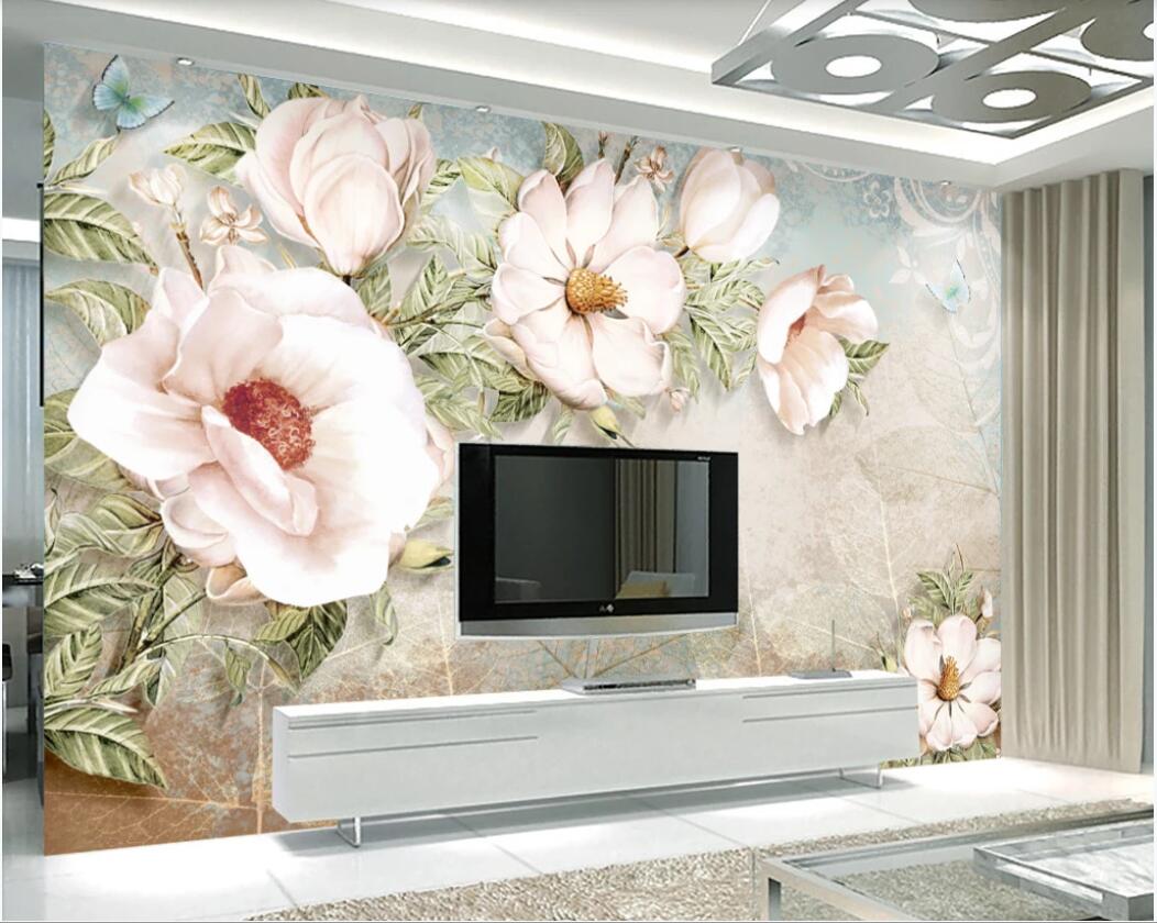 

3d room wallpaper custom photo mural European retro oil painting flower modern TV background wall decoration wallpaper for walls 3 d, Non-woven fabric