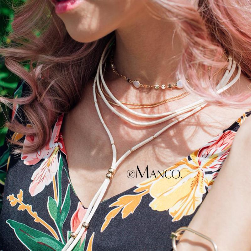 

Chains EManco Wholesale Crystal Beads Making Layering Necklace 12 Items Korean Velvet Mash Up Charming Choker
