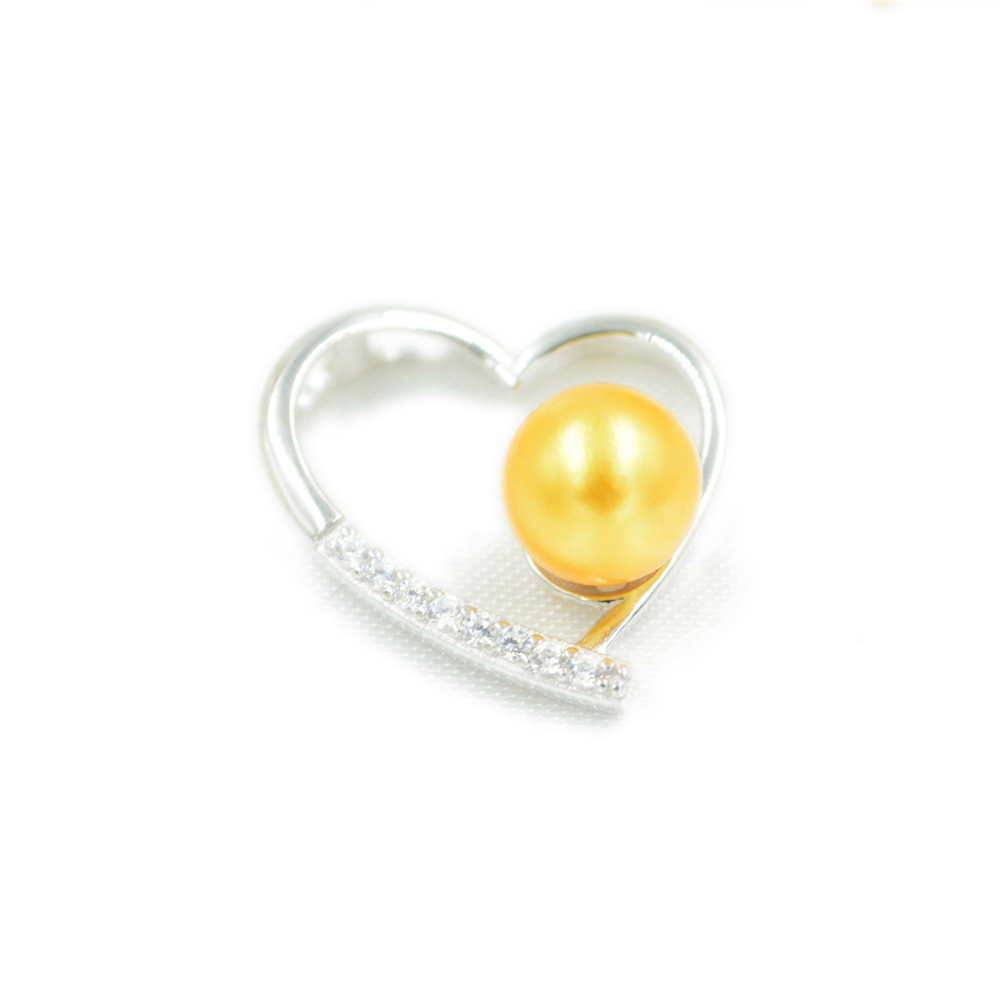 

Fshion Lover S925 Pearl Pendant Necklace Setting Mounting Base 100% Solid 925 Sterling Silver Semi Mount Women's Jewelry DIY Findings DZ046