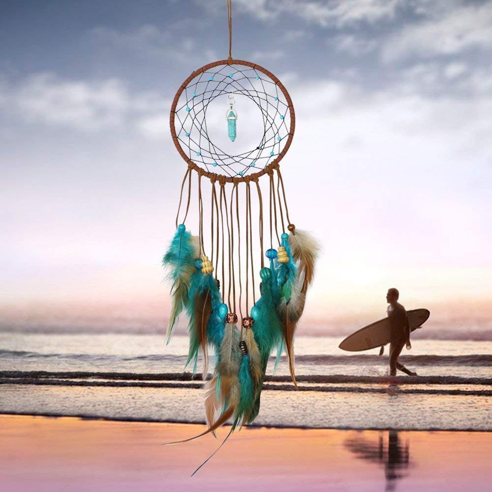 

Handmade Dream Catcher Feathers Decoration for Car Wall Hanging Room Home Decor Hanging Dreamcatcher Wind Chimes Pendant Lapacz