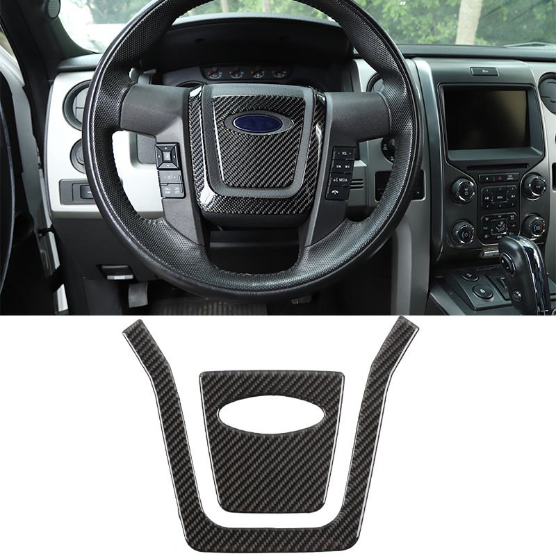 Garniture de décoration de couverture centrale de volant ABS pour Ford F150 Raptor 2009 – 2014, accessoires d'intérieur de voiture