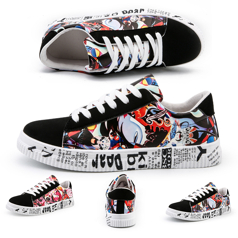 

2020 Fashion women men casual run shoes Platform Leather CNY Theatrical Facebook printing Designer sneakers Homemade brand Made in China, A1