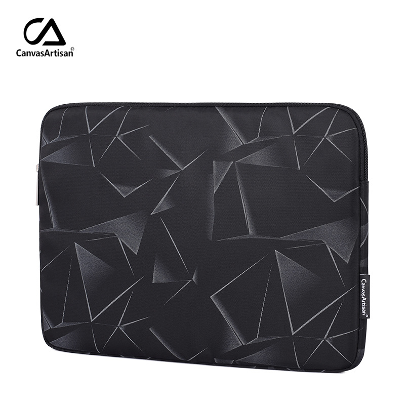 

Triangle geometry bag Dell laptop bag MacBook Laptop Bag Large Capacity Black Waterproof