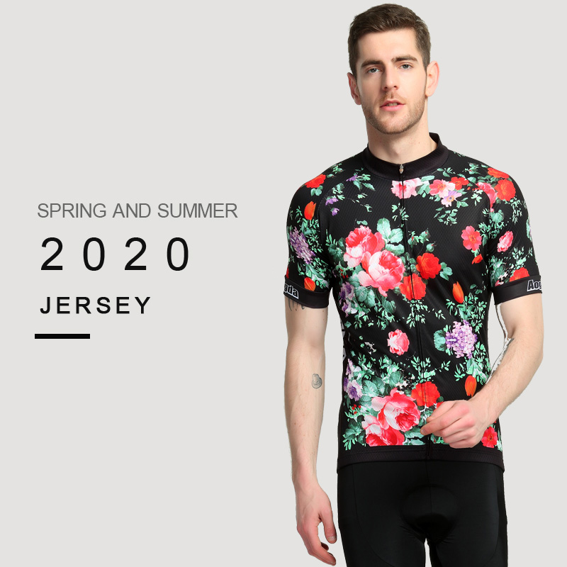 

Aogda Men Cycling Jersey Summer Breathable Bicycle Shirt Quick Dry Road Bike Jerseys, Cycling jersey only