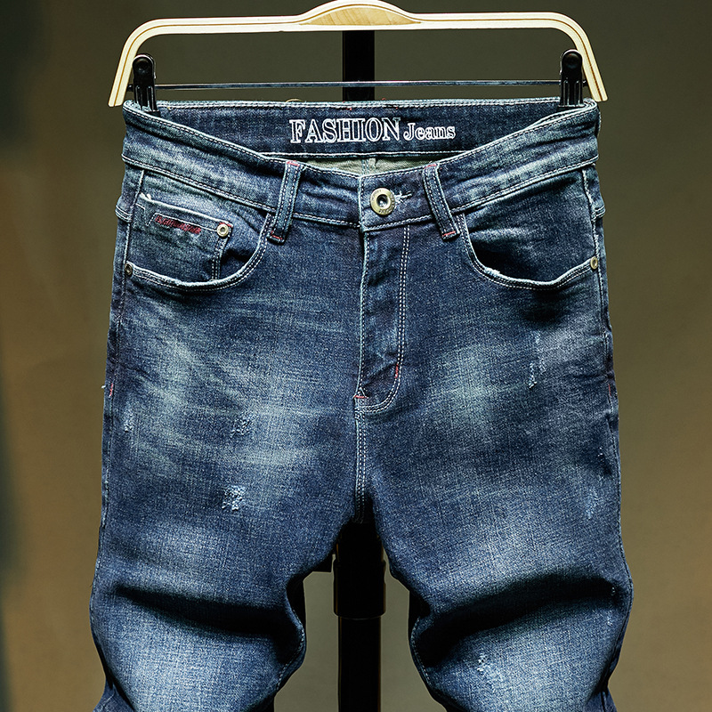

Slim Jeans Men Stretchy Dark Blue Mens Denim Jeans Pants Casual Long Trousers Male Slim Fit Men's Clothing Dropshipping, 842