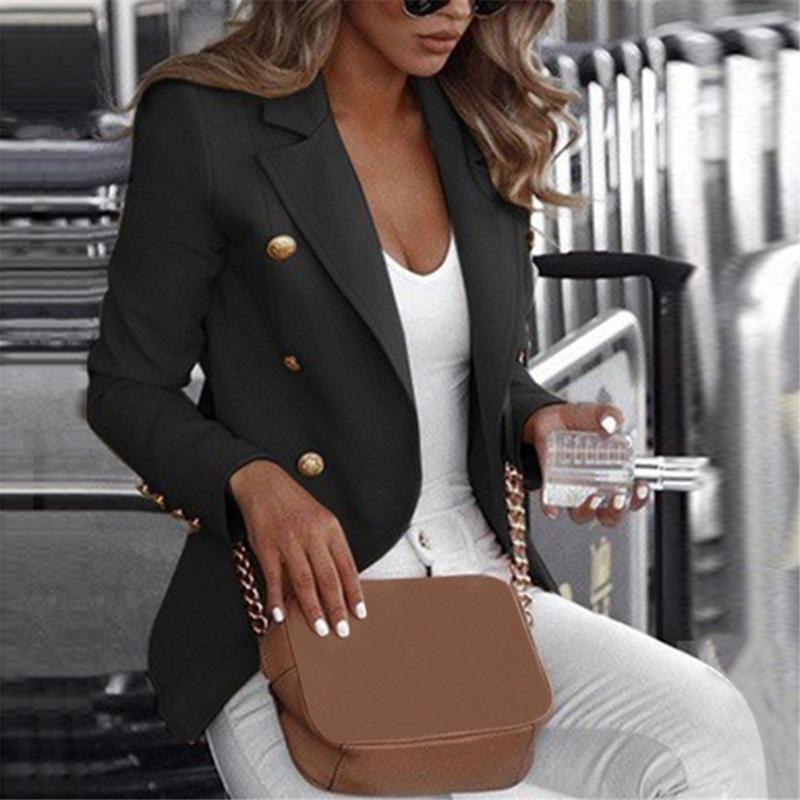 

Women Casual Button Slim Fit Blazers Long Sleeve Suit Blazer Coat Jacket Outwears Top Spring Clothing, Khaki