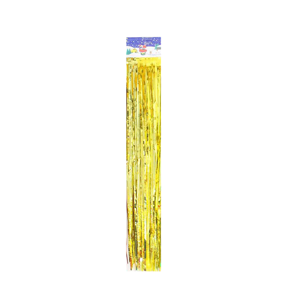 

3M Christmas Rain Curtain Tassel Decoration Door Fringe Garlands Foil Strip Background Curtains Gold Golden