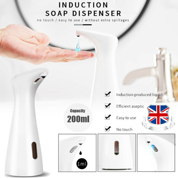 

Automatic Soap Dispenser Touchless Hands Free Or Infrared Liquid Hand Wash 200Ml Bathroom Kitchen Accessories Free Shipping