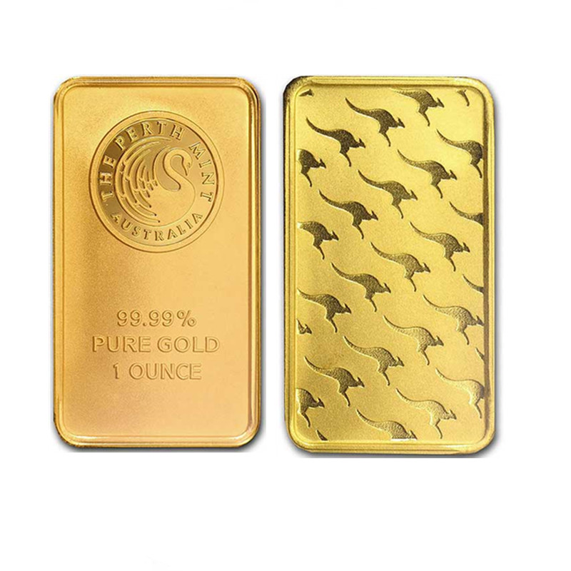 

Free Shipping Australia 1oz Perth Mint Gold Bar, No Magnetic, Metal Crafts, Gifts