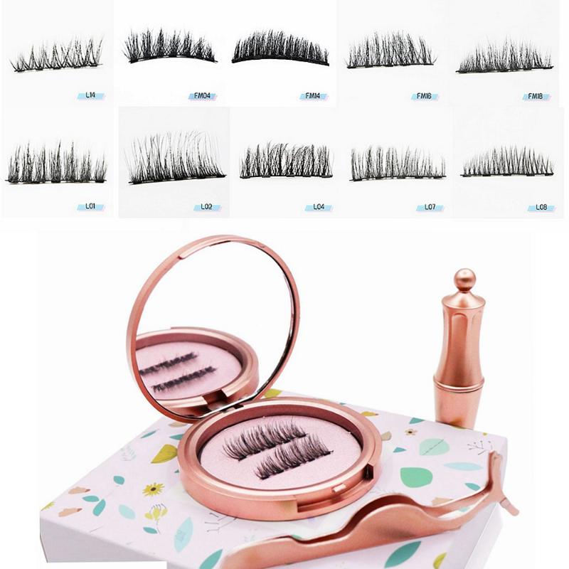

CLOTHOBEAUTY Magnetic Eyelashes Eyeliner Eyelash Curler With Magnetic Eyeliner,5 Magnets Natural Long False Eyelashes