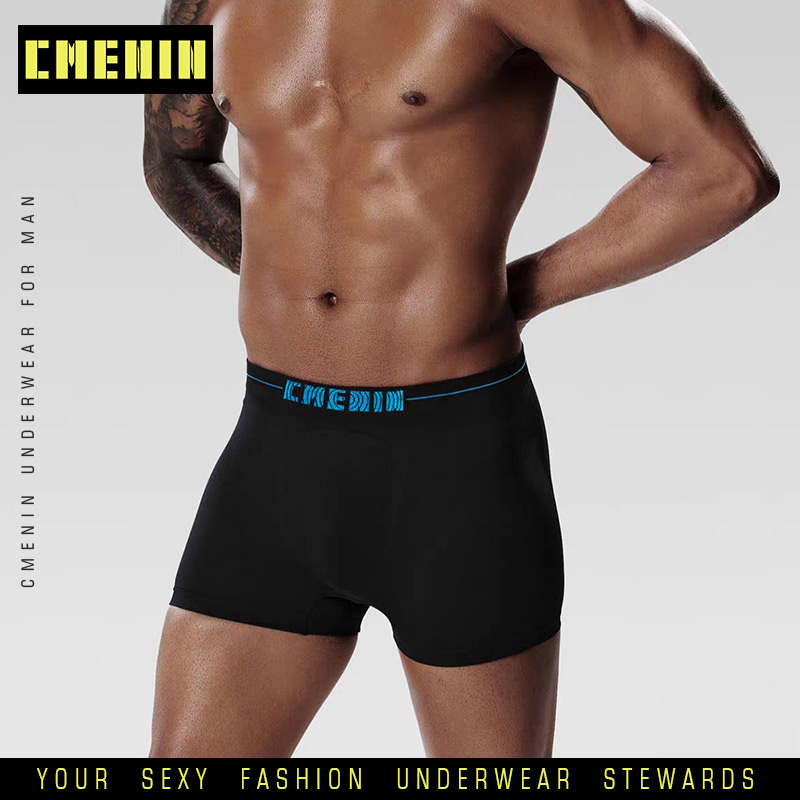 

Popular Quick Dry Sexy Men Underwear Boxer Shorts Patchwork Lingeries Polyester Mens Boxershorts Underware Boxers Male CM001, Cm001-black