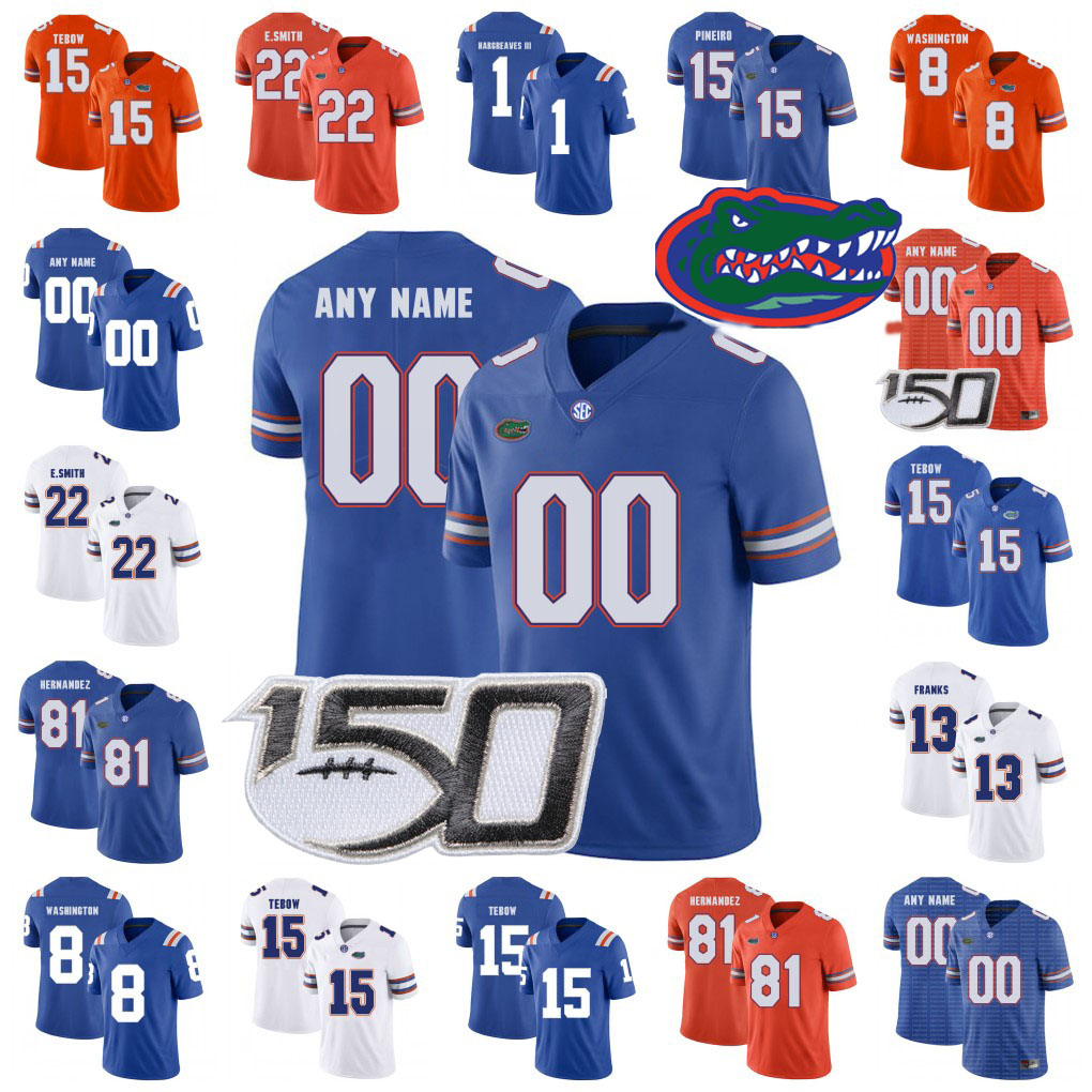 

Custom Florida Gators Football 2020 Black 11 Kyle Trask Aaron Hernandez Toney Perine Tim Tebow Pitts Swain Copeland Orange Blue White Jersey, Black;red