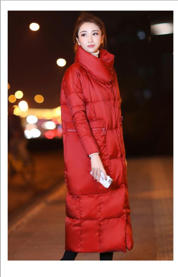 

2019 nouveaux produits longue section grande taille épaississement grande poche hiver doudoune pour les femmes, Red