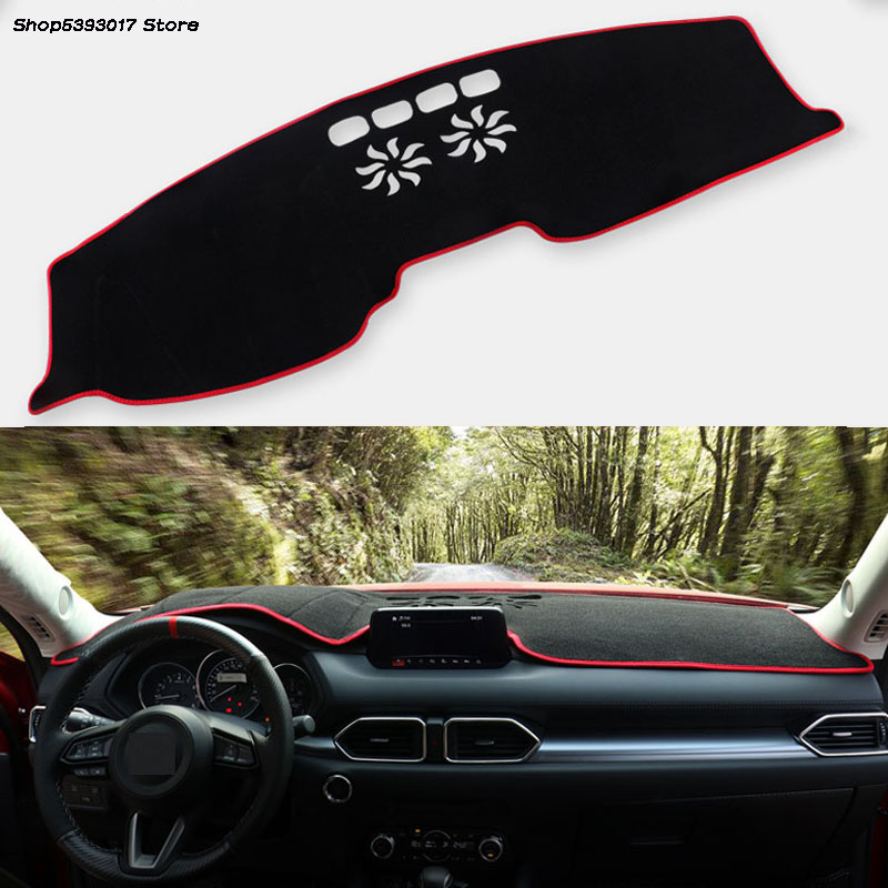 

Car Centre Console Dashboard Cover Dash Mat Non-slip Sun Shade Pad Protector Carpet Trim For CX5 CX-5 2017 2018 2019