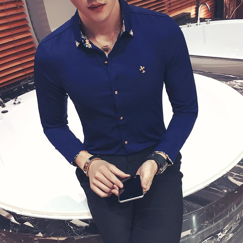 royal blue shirt outfit mens
