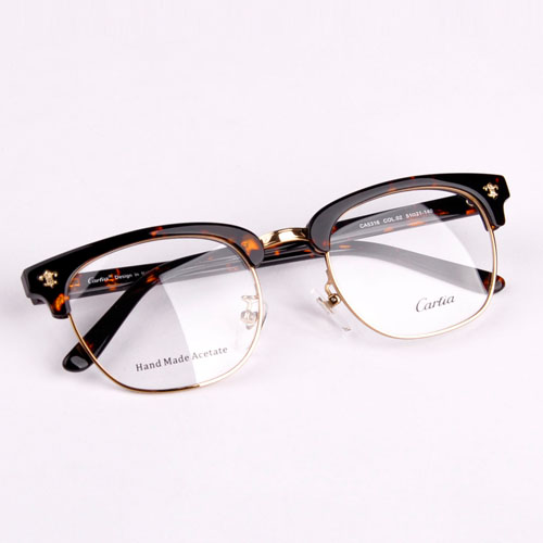 

Luxury-black&gold mens semi rimless eyeglasses frames Carfia 5316 metal half frame clear lens glasses optical free shipping