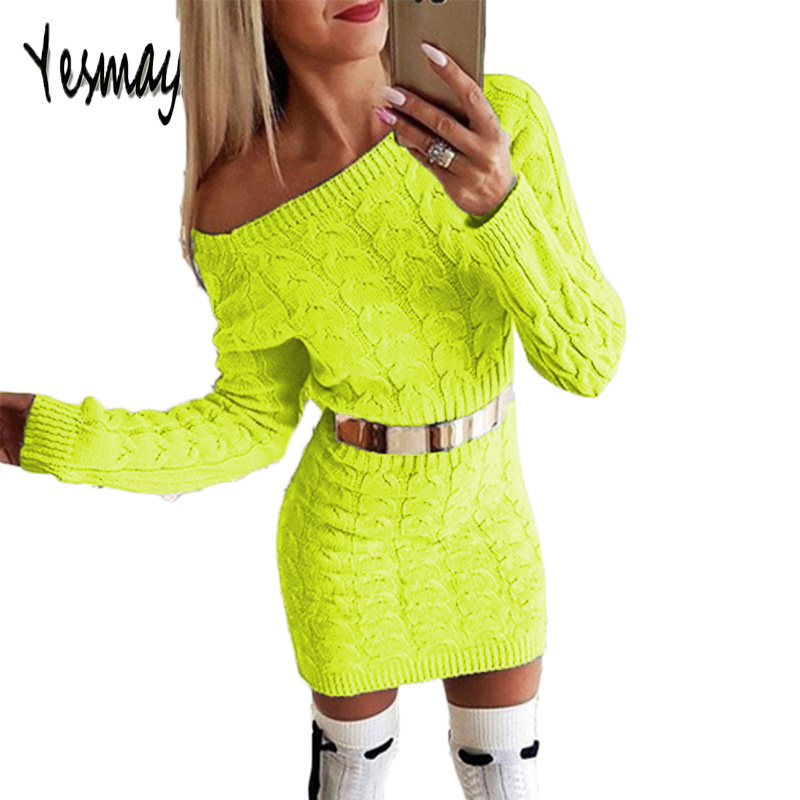 

Knitted Twist Formal Sweater Dress Women Elegant Autumn Winter Sexy Bodycon Mini Dresses Women 2019 Slim Knitwear Dress Fashion, Beige