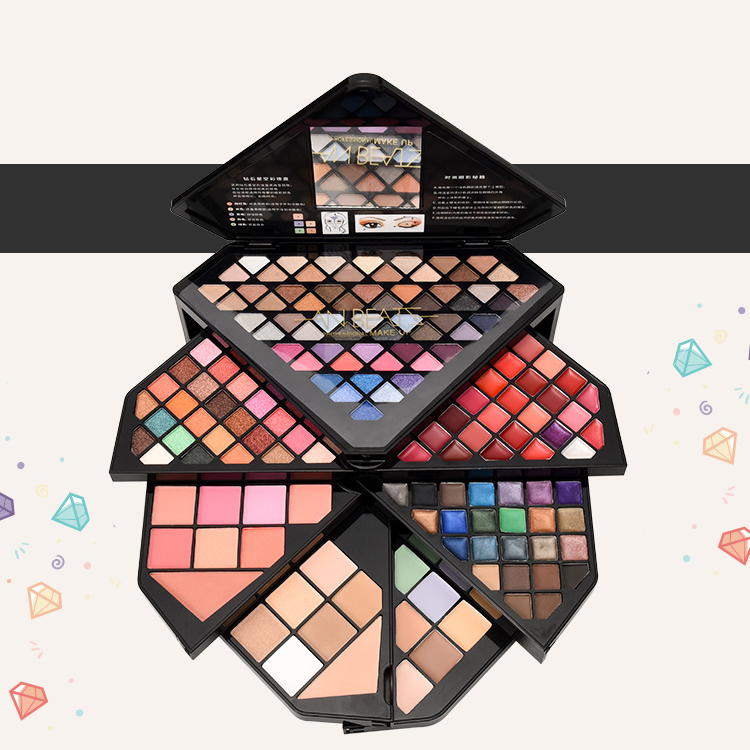 

153 color Makeup box full set combination diamond makeup box multifunctional starry sky goddess set net red eyeshadow tray