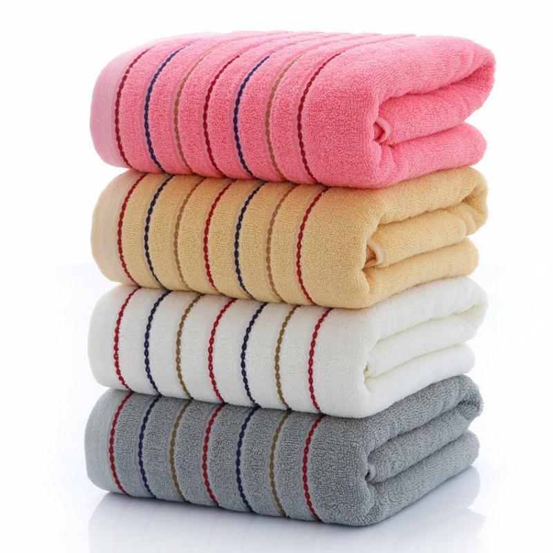 

5 Striped Cotton Towel Set Large Thick Bath Towel Bathroom Face Shower Towels Home Hotel For Adults Kids Soft toalla de ducha, Pink