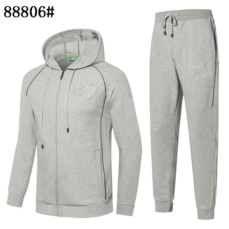 

Mens 2020 Designer Tracksuits Autumn and Winter High Quality Men's Cotton Comfortable Slim Hooded Cardigan Jacket Two-piece Suit, 10