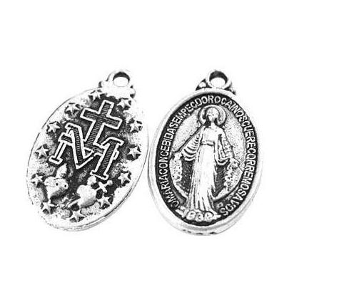 

Virgin Mary Charm Pendants Vintage Silver Cross Medal For Bracelet Necklaces Fashion Jewelry Making Beads Accessories Handmade Gifts 150Pcs