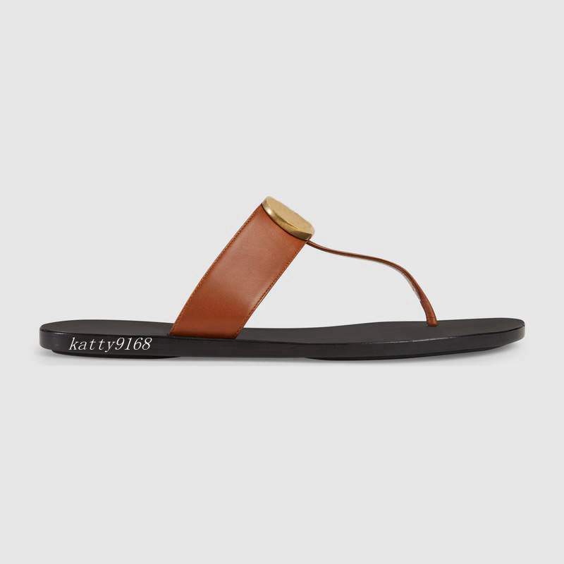 

mens womens unisex fashion indoor flat slippers leather thong beach flip flops with gold-toned hardware unisex size euro 36-45, Pink