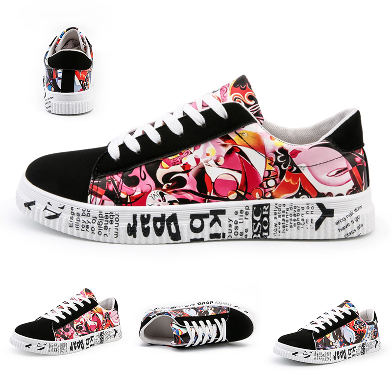 

Size 39-44 women men casual run shoes Platform Leather CNY Theatrical Facebook printing Designer sneakers Homemade brand Made in China, A1