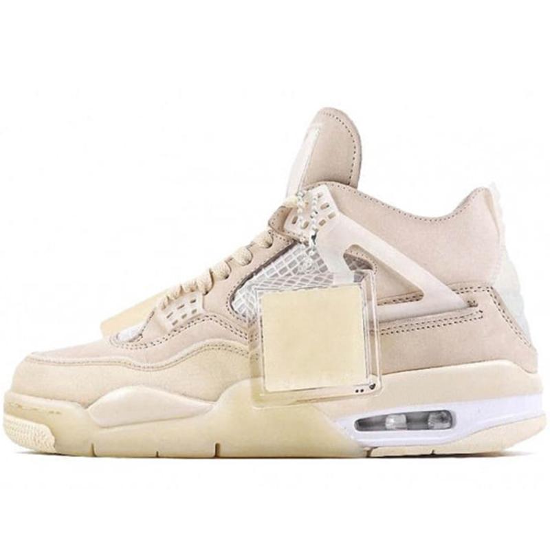 2020 nouvelles populaires 4 Retro Blanc Crème Voile Hommes Femmes Chaussures casual noir Formateurs Bred design Chaussures de sport Chaussures de