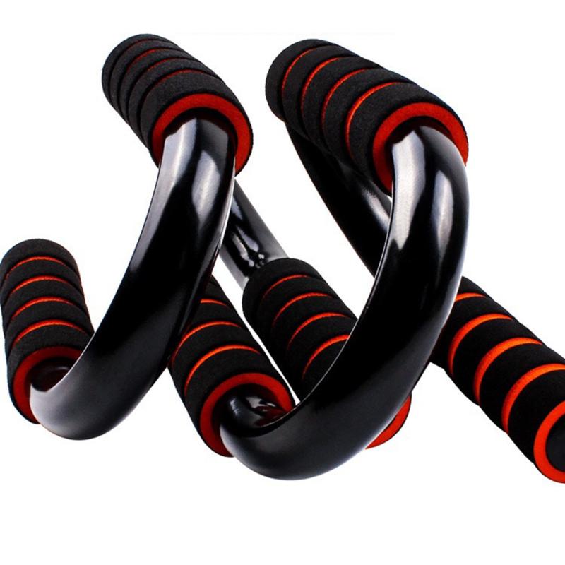 

Newly 2 Pcs S Shape Push up Stands Muscle Trainer Handle Bar Non-Slip for Home Arm Chest Exercise Training Fitness FIF66