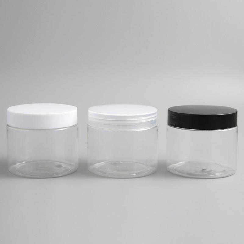 

30 x Empty Big 5oz 6oz 250g Plastic Clear Cream Jar Cosmetic Packaging Box Jar Pot Makeup Face Hand Body Cream Lotion Container